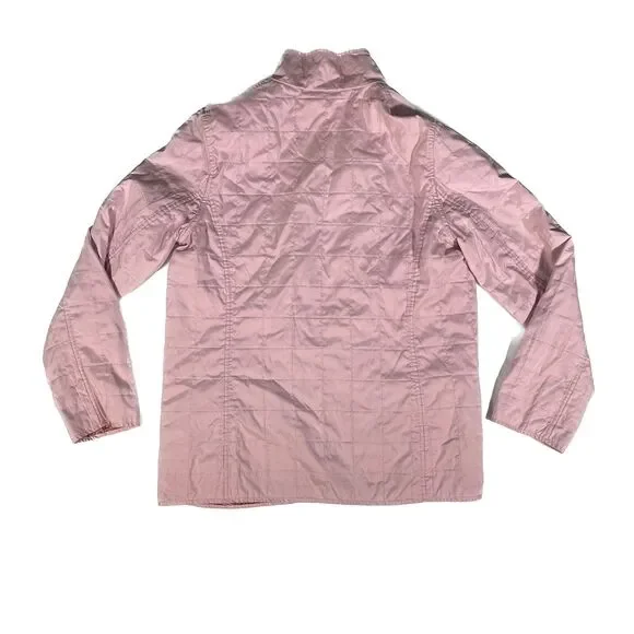 Liz Claiborne | Reversible Quilted Coat in Pink and Paisley | Medium - Picture 4 of 9